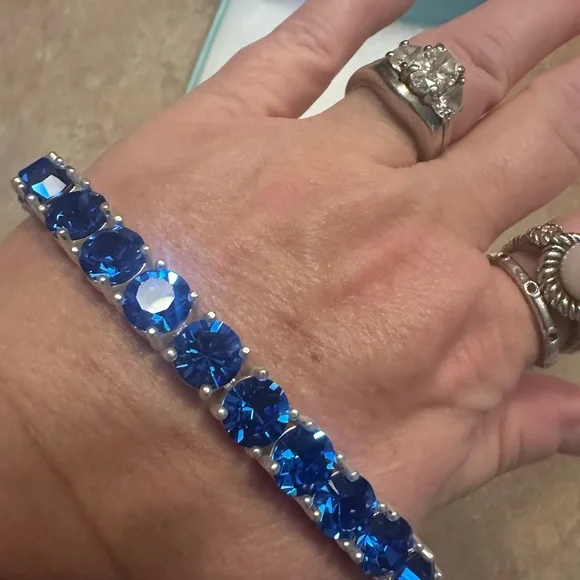 Park Lane Cobalt full size impression bracelet (Sapphire Blue) - Picture 2 of 6